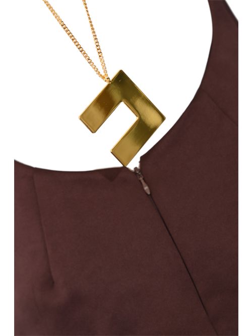 Abito in duchesse con collana gioiello Elisabetta Franchi | AB87162E2644